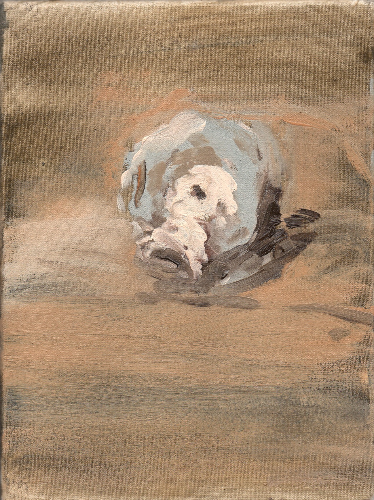 Sebastiano Impellizzeri, Testa portoghese, olio su tela, 18x24 cm, 2014