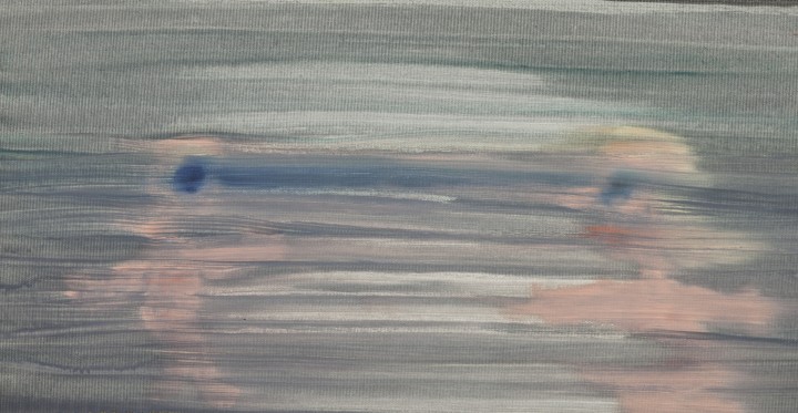Lorenzo Tamai, Bumbi, 2014, olio su tela, 30 x 67 cm – ph. Gianmarco Porru