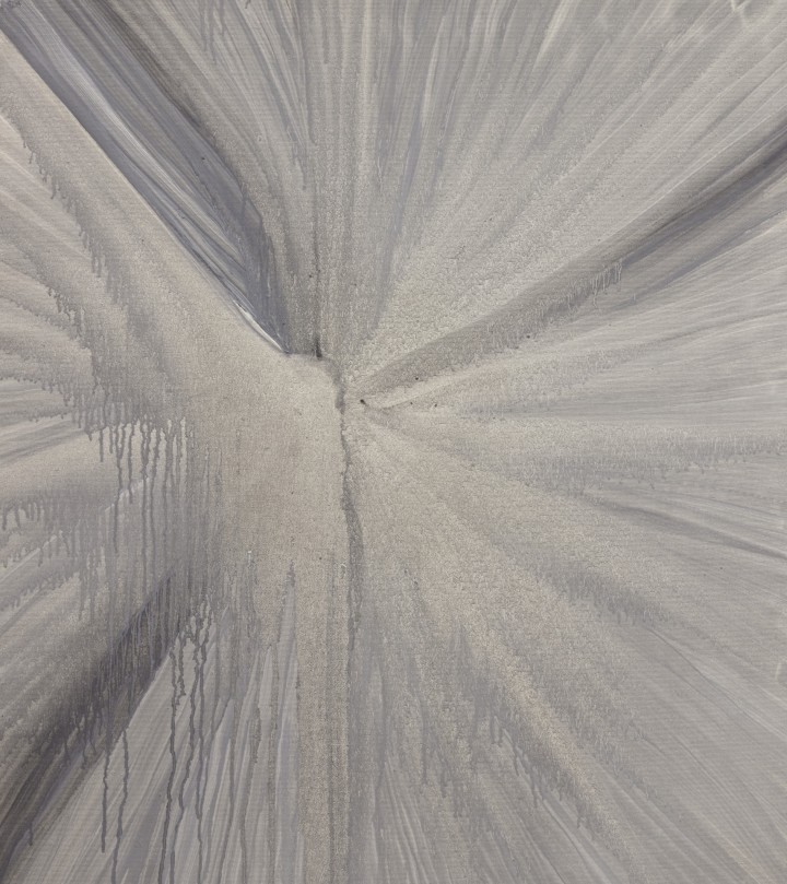 Lorenzo Tamai, Prospettiva di un cerchio con gravità (Perspective of a circle with gravity), 2014, olio su tela, 78x71 cm – ph. Gianmarco Porru